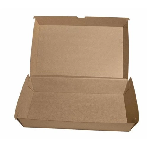 CORRUGATED BROWN BOARD FAMILY CLAM BOX