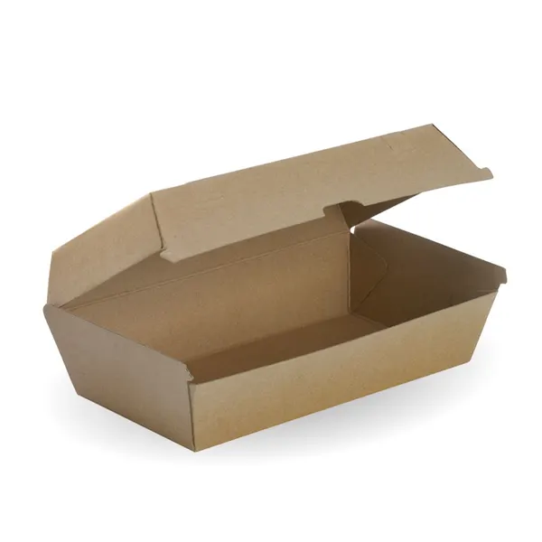 [BBSBL] CORRUGATED BROWN BOARD CLAM SNACK BOX LARGE