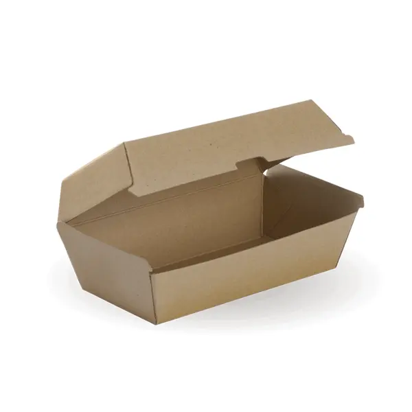 [BBSBR] CORRUGATED BROWN BOARD CLAM SNACK BOX REGULAR