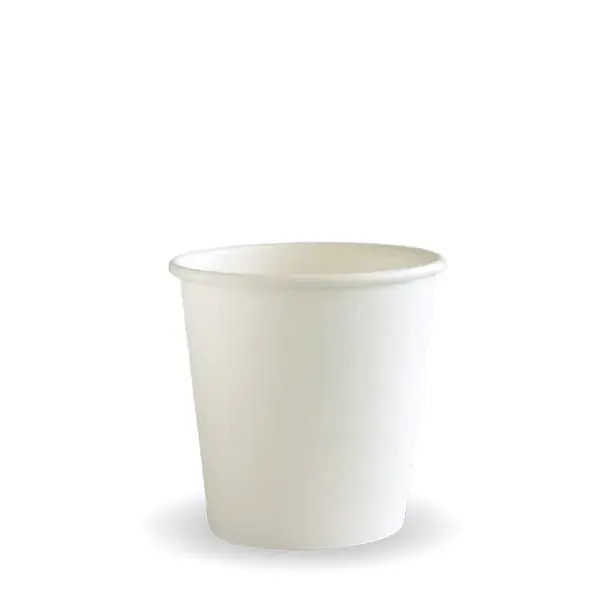 BIOCUP 4oz SINGLE WALL WHITE PLAIN