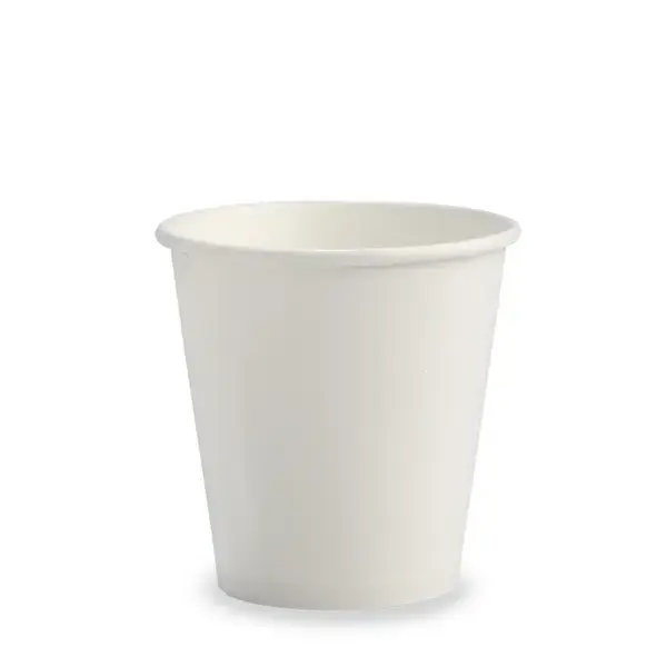 BIOCUP 6oz (80mm) SINGLE WALL WHITE PLAIN