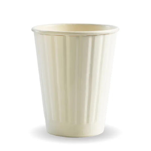 BIOCUP 8oz (80mm) DOUBLE WALL WHITE PLAIN