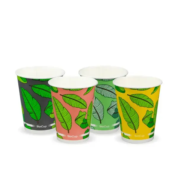 [BIOBCC12] 12oz COLD PAPER BIO CUP LEAF