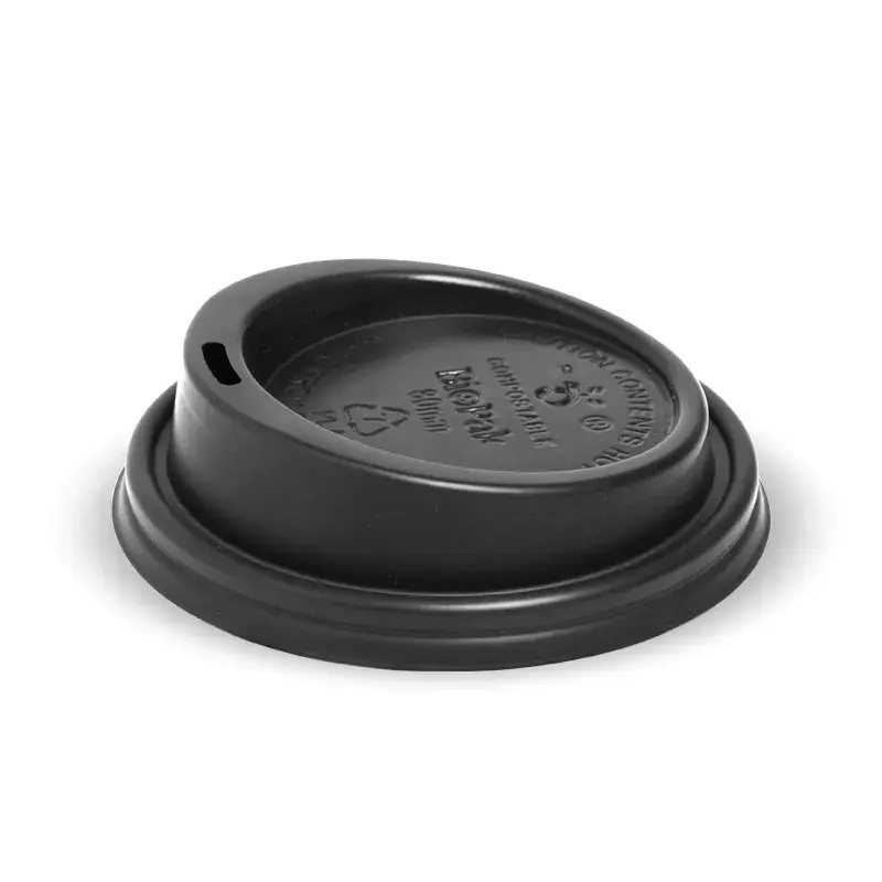 BIO BLACK PLA SMALL LID to suit6/8/10/12oz BIOCUP