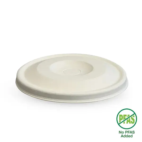 [BIOBCL90CPULPF] FLAT PULP LID to suit 390-650ML /12-22OZ 90MM COLD CUP
