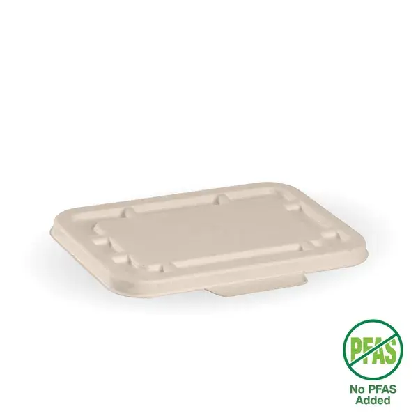 [BIOBLBLNSMALL] BIOCANE NATURAL TAKEAWAY LID to suit  500 & 600ML TAKEAWAY BASE