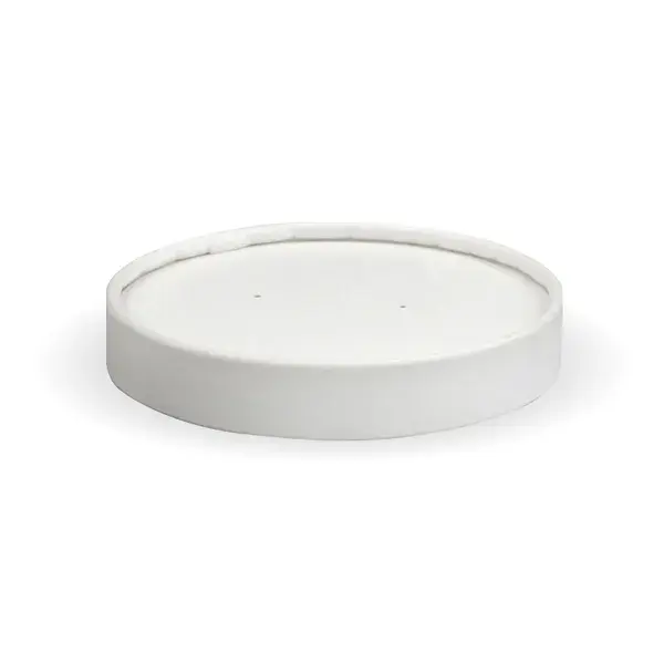WHITE PLA BIOBOWL LID to suit 250ML / 8oz PAPER BIOBOWL