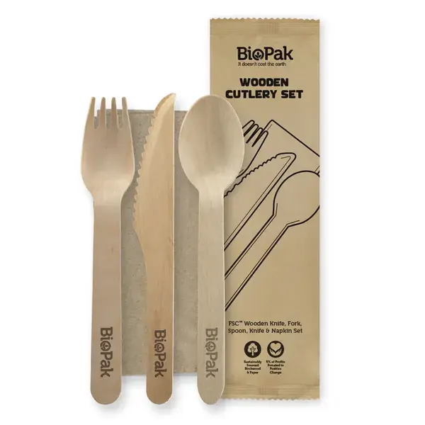 MEALPACK KNIFE FORK SPOON & NAPKIN SET