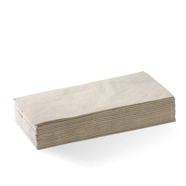 [BIOLDNQ18N] QUILTED DINNER NAPKIN 1/8 GT FOLD NATURAL KRAFT