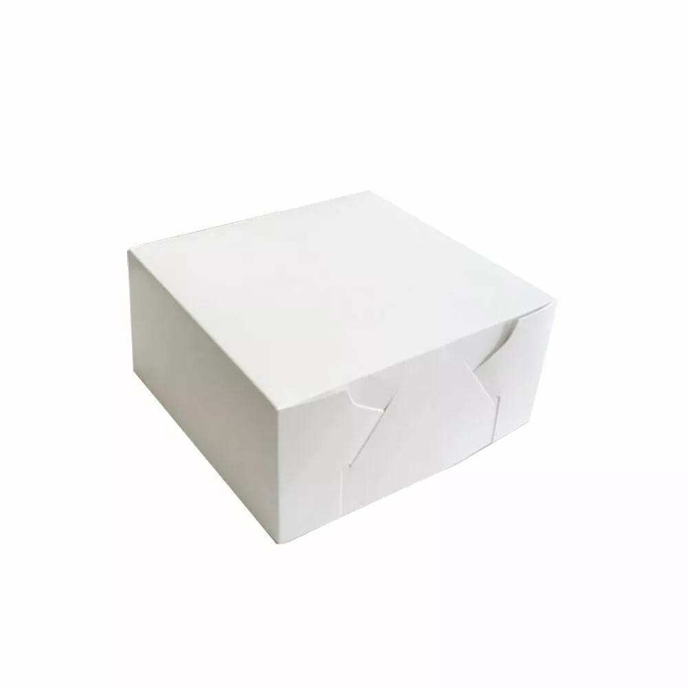 CAKE BOX WHITE SOLID BOARD 12X12X2.5inch