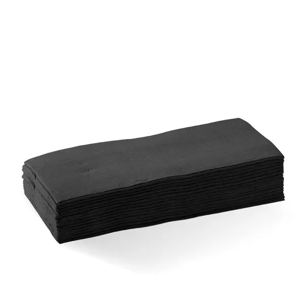 QUILTED DINNER NAPKIN BLACK GT FOLD