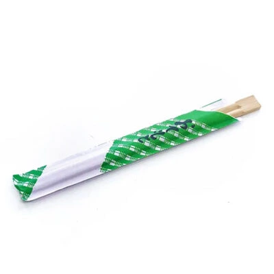 [CHOP] CHOPSTICKS BAMBOO (GREEN) WRAPPED 21CM