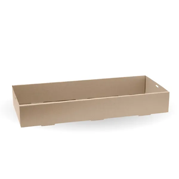 KRAFT 3 LARGE CATERTING TRAY CORRUGATED