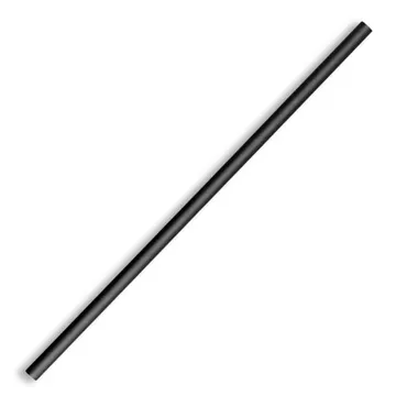 [DSPAPERPB] REGULAR PAPER STRAW PLAIN BLACK 197x6mm