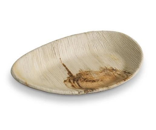 [ECOOL] ECO PALM LEAF LARGE OVAL PLATE 24cm (15mm Deep)
