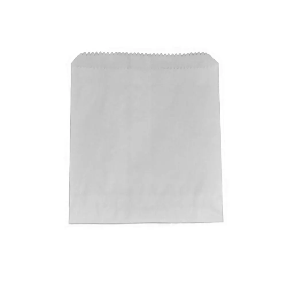 [GPL25S] GPL 25 SHORT **NO STRING**PAPER BAG WHITE (1/2 SQ ) 160x140 PLAIN