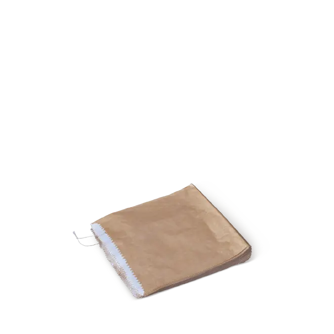 MINI STRUNG GPL 1/2 SQ PAPER BAG BROWN 156x140 PLAIN