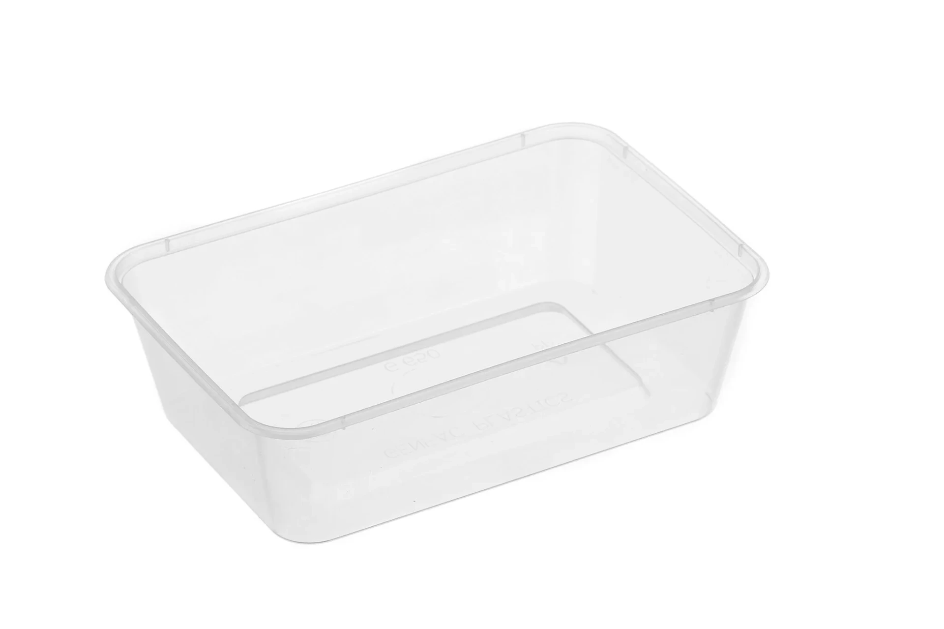 [GR650C] GENFAC RECT PLASTIC CONTAINER 650ml (2 compartment)