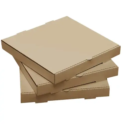 [NB12PL] 12 PLAIN NEW BROWN PIZZA CARTON