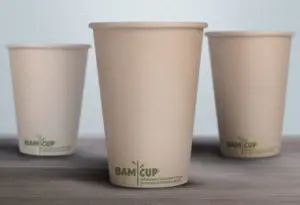 [PCW8SWBAMBR] 8oz SINGLE WALL BAMBOO COFFEE CUP 90mm COMPOSTABLE