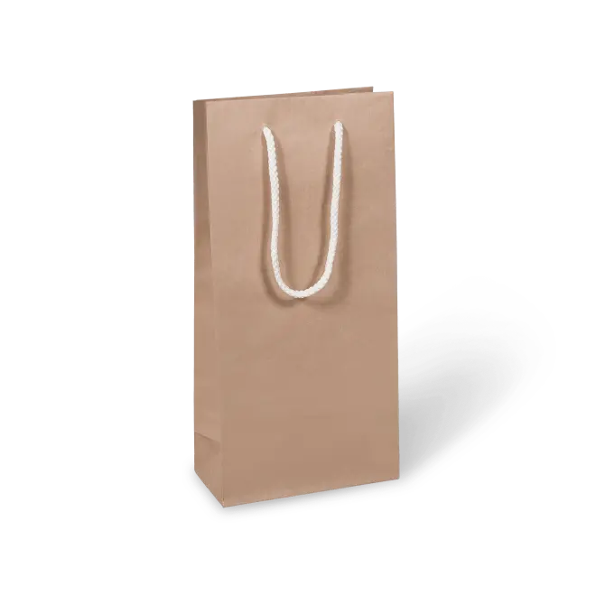 [RHBB2] ROPE HANDLE NATURAL (BROWN) BOTTLE BAG 2 350x170x90mm (C502S0010N)