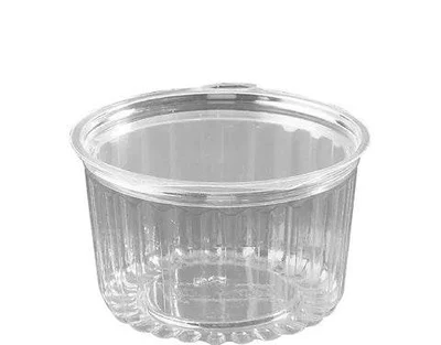 [SFL16VISY] SHOWBOWL CLEAR 16oz 455ml HINGED FLAT LID 116x70mm *SA BAN READY TO EAT MULTI SERVE ONLY