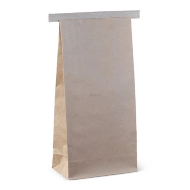 SOS 1KG BROWN TIN TIE BAGS 327X127X76mm (C532S0010) (D4002T)