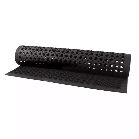 [TI41200BK] RUBBER MAT BLACK 155cm X 93cm