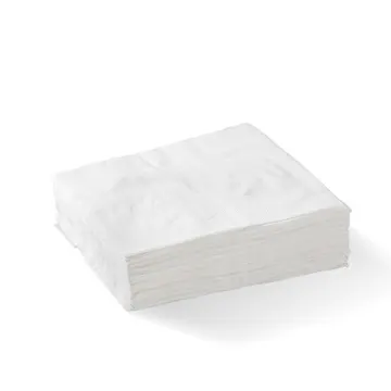 LUNCH NAPKIN WHITE 1PLY 1/4 FOLD
