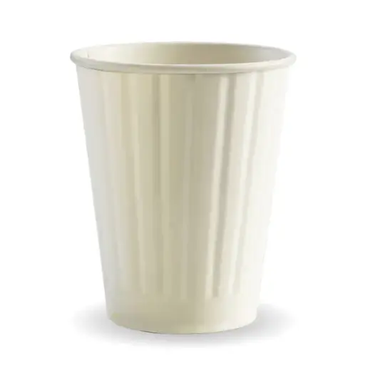 [BIOBC12DWW] BIOCUP 12oz (90mm) DOUBLE WALL WHITE PLAIN