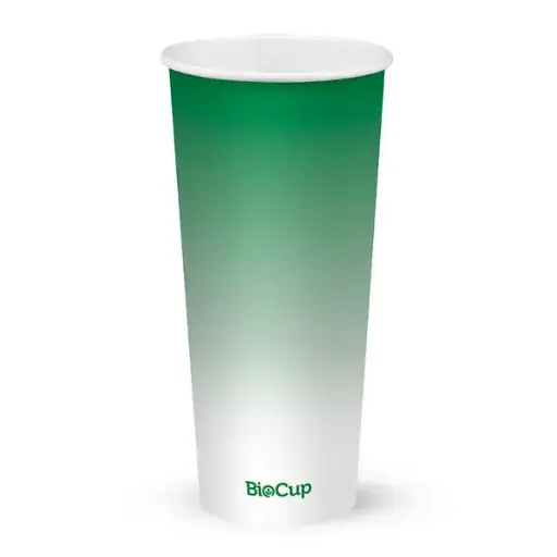 [BIOBCC24G] 24oz GREEN COLD PAPER BIO CUP