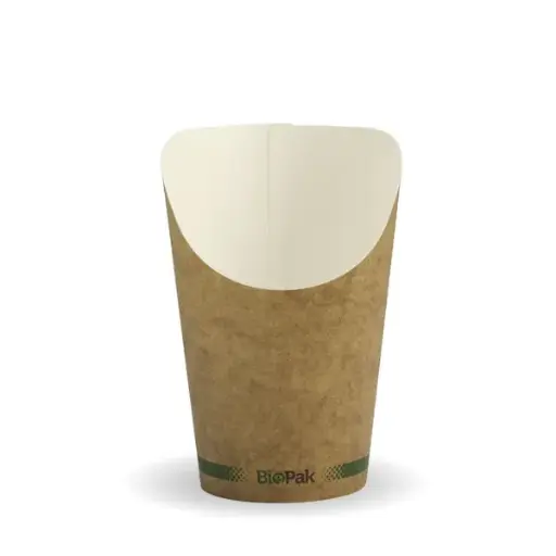 [BIOBCH12] SMALL BIOPAK CHIP CUP SCOOP KRAFT