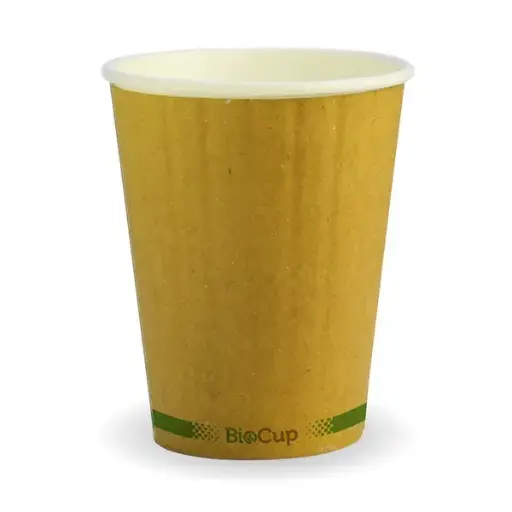 [BIOBCK12DWGSBR] BIOCUP 12oz (90mm) DOUBLE WALL BROWN GREEN STRIPE