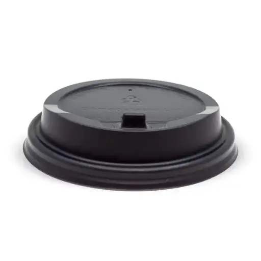 [BIOBCL12PLARB] PLA BLACK LARGE RECLOSABLE COFFEE LID to suit 8(90)/12/16/20oz