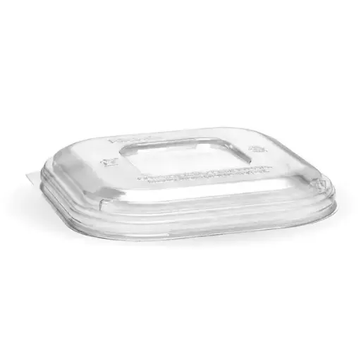 [BIOBSLBLPLAD] PLA CLEAR LID to suit SQUARE BIOCANE CONTAINERS 280/480/630mL