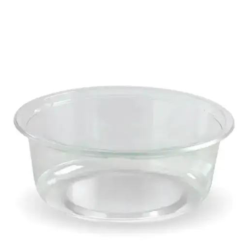 [BIOP600W] BIOBOWL 600ml WIDE ROUND CLEAR PLA BOWL (use C143 LID)