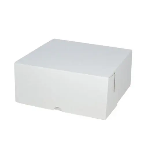 [CBW281H] CAKE BOX WHITE SOLID BOARD 11X11X5"