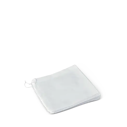 [GPL25SS] MINI STRUNG GPL 1/2 SQ PAPER BAG WHITE 145x136 PLAIN